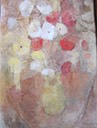 341 White and red poppies in a yellow vase Koorts  SA