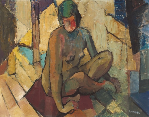 306 Sitting nude 53x67 Ruth Allen  SA BFC0100