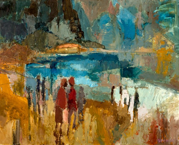 347 Figures at a lake 60x74.5 KRussel Kaplan auction 29.03.14P69